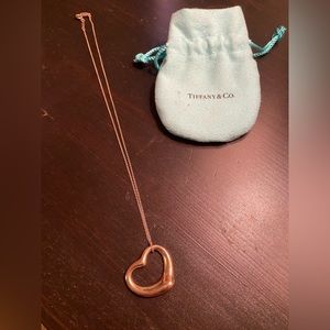 Tiffany open heart pendant necklace